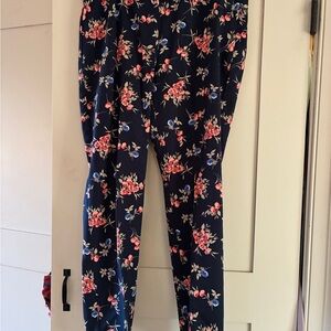 J. Jill Navy Floral Pants, New with Tags!